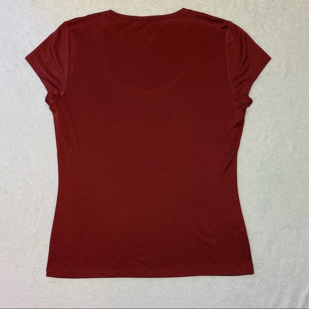 Ann Taylor Womens Short Sleeve Silk Scoop Neck Top - Picture 12 of 13